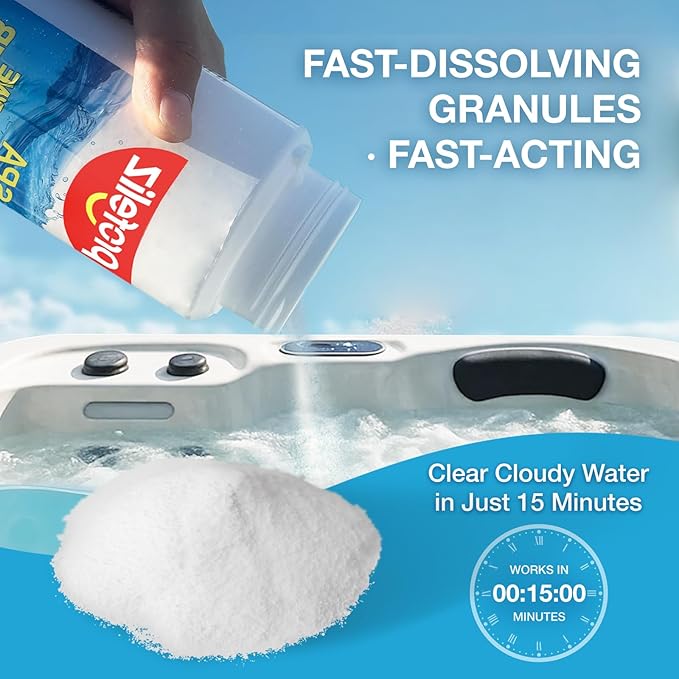PROFELIZ Non-Chlorine Shock for Hot Tubs, Spas & Pools,Fast-Acting Chlorine-Free Oxidizer Treatment,Clear Cloudy Water,2 Pack, 5.5 lb Total
