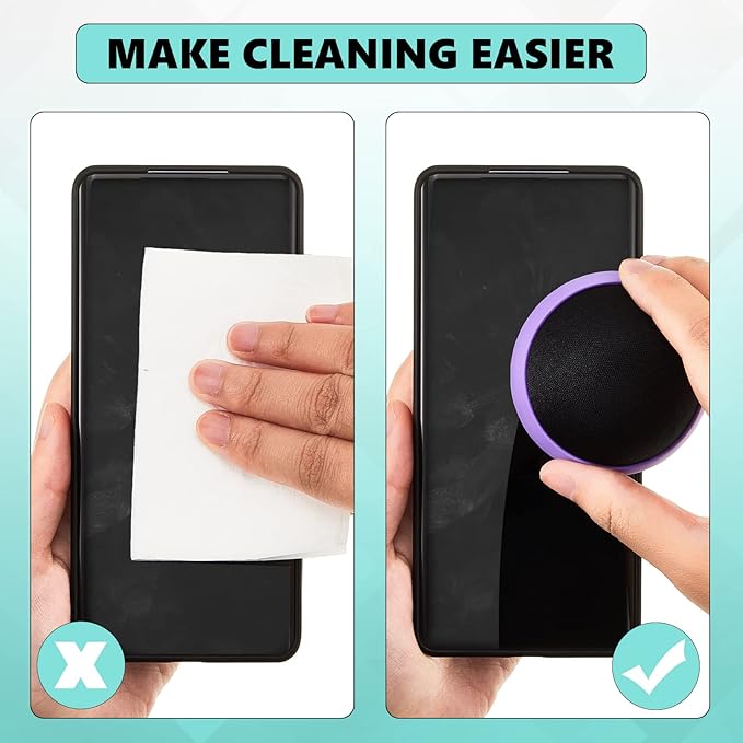 Suclain 16 Pack Touch Screen Cleaner Balls Phone Cleaning Ball Microfiber Touch Car Screen Glass Cleaner for Computer Laptop Monitor Camera Lens Gift(Black,Blue,Rose Red,Purple)