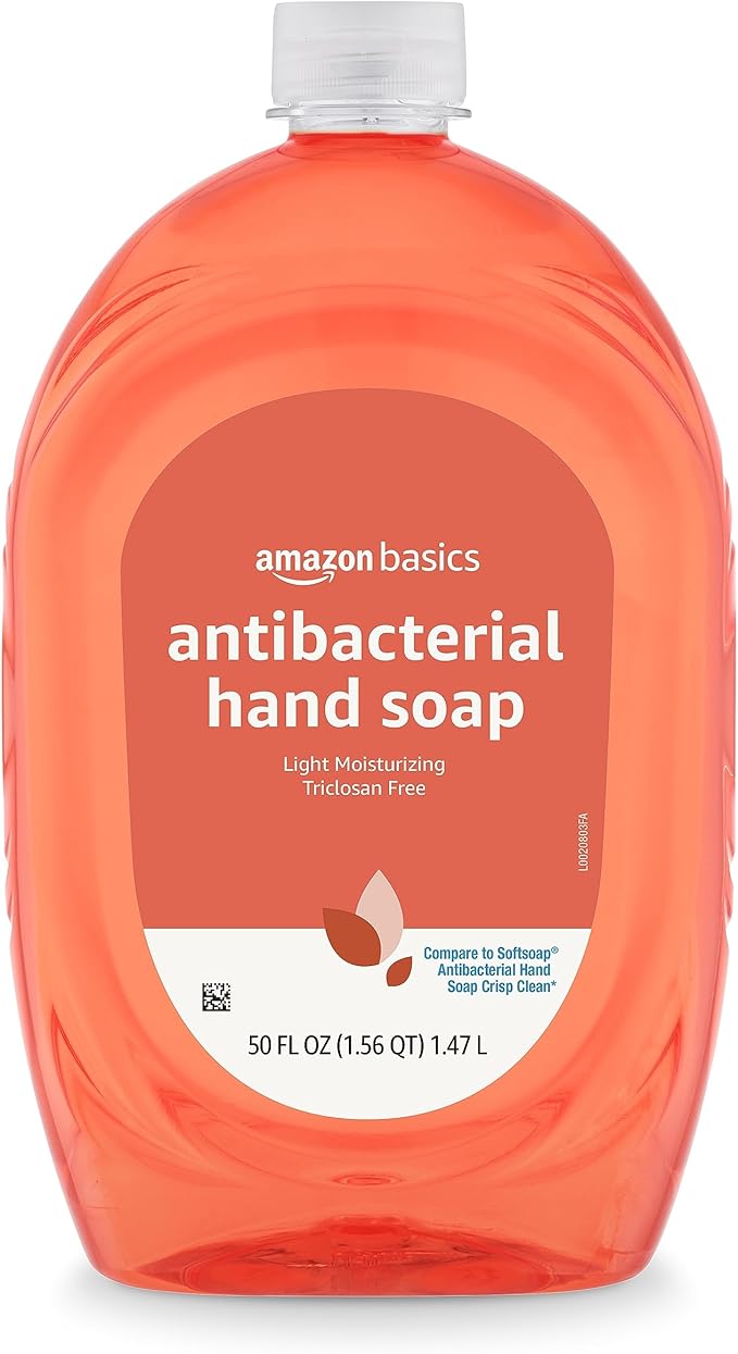 Amazon Basics Liquid Hand Soap Refill, Light Moisturizing, Triclosan-Free, Citrus, 50 Fl Oz (Pack of 2) (Previously Solimo)