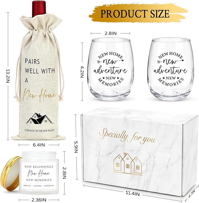 House Warming Gifts New Home Gift Ideas Cool Housewarming Gift Baskets New Apartment Unique Housewarming Blessing Gifts for Women, Men, Couple, First Time Home Buyers, Homeowners, Family