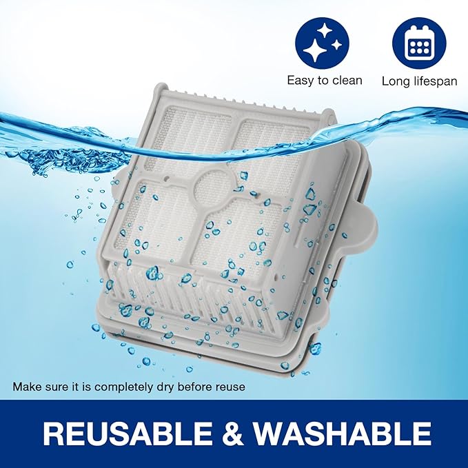2 Pack F25 Replacement Filters Fits for Roborock F25/F25 ACE/F25 ALT/F25 LT/F25 RT/F25 ACE/F25 GT Cordless Wet Dry Vacuum Cleaner