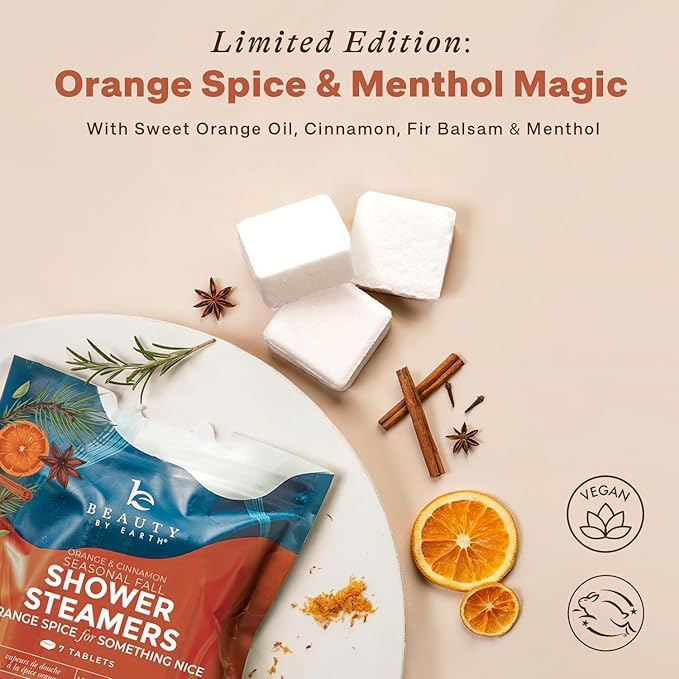 Shower Steamers Aromatherapy - USA Made with Natural Ingredients, Valentines Day Gifts, Large Shower Tablets with Orange & Fir Essential Oil, Relaxation Gifts for Women & Men, Self Care Spa Day Gifts