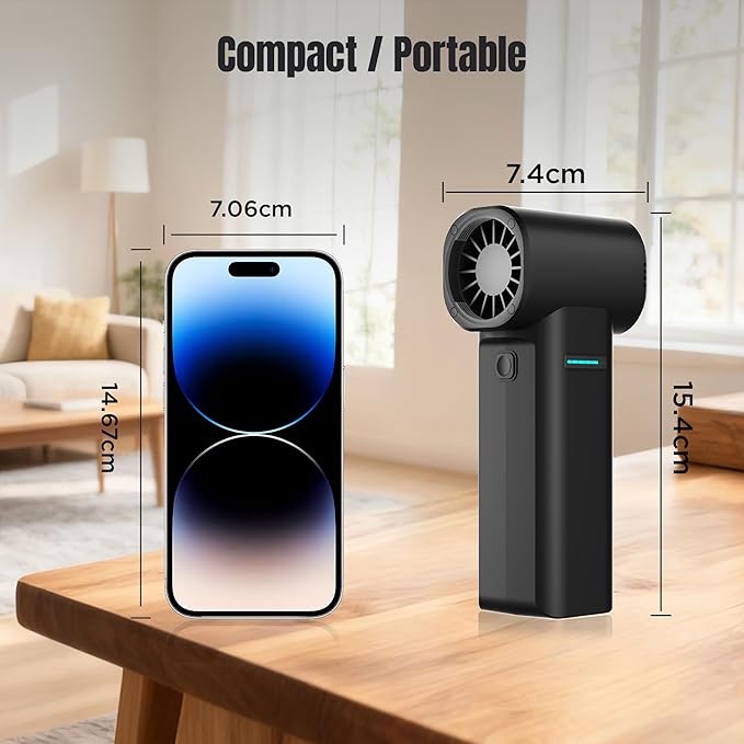 air Duster,Compressed Air Duster,800000RPM Super Power Mini Blower, 3-Gear Electric Air Duster with USB Fast Charging(Black)