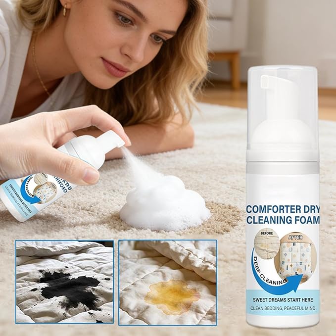 Fabric Cleaner Foam, Deep Penetration Rich Foaming Stain Remover, Multipurpose Cleaning Solution, Carpet And Upholstery Stain Extractor for Mattresses, Curtains, Rugs, Home, And Office Use