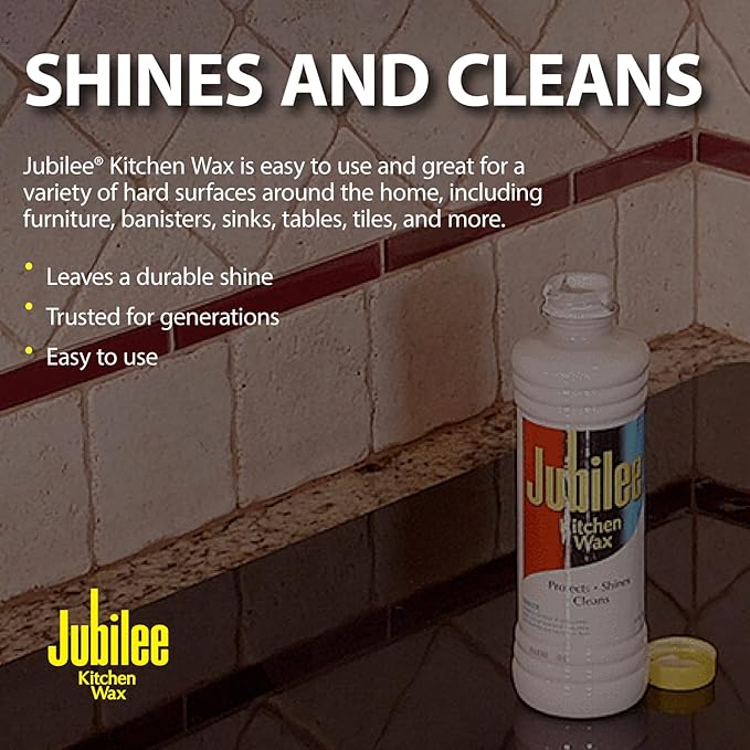 Jubilee Kitchen Wax (2-Pack) - Ultimate Kitchen Cleaner for Countertops, Appliances, and Cabinets/Clean & Shiny Surfaces/Easy-to-Use/Use for Countertops, Sinks, Tables, Tiles & More (524815)