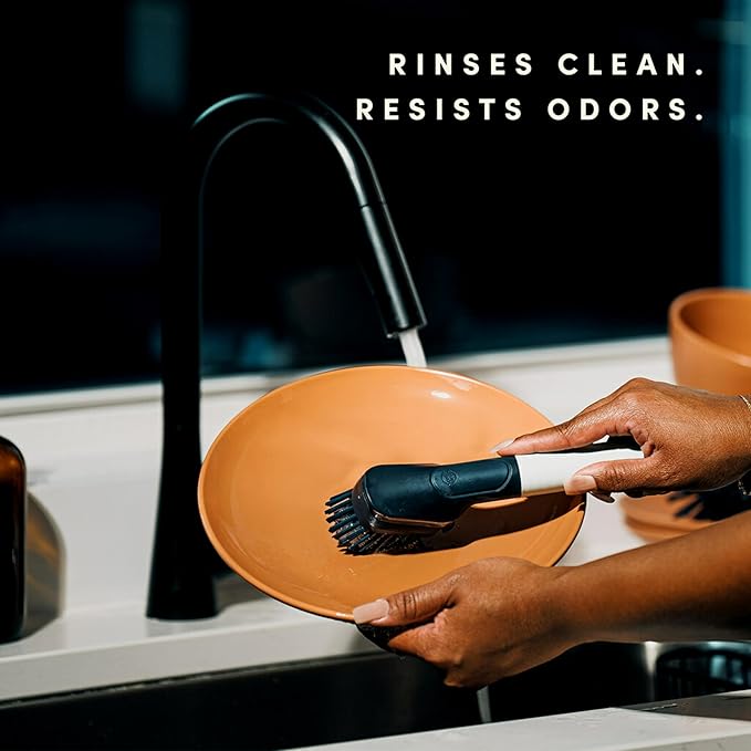 Brite by Scotch-Brite Limited Edition Mess-Free Dishwand, Sleek and Stylish Dish Brush with Soap Dispenser Handle (Pack of 4)
