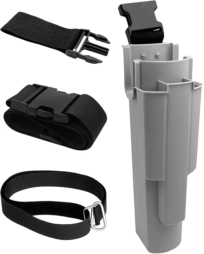 Window Cleaning Holster with Belt, Removable Side Bucket, Detachable Squeegee Holder Tool, Carry Multiple Tools on Waist, Ideal Cleaners Kit