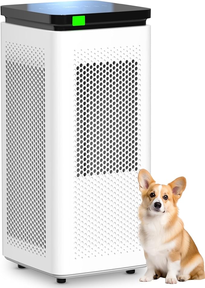 Air Purifiers for Home Large Rooms up to 3500 Ft², True HEPA 0.1 Micron 99.97% Filtration with Carbon Filter, 235 CFM CADR, Removes Allergens, Pet Odor, Smoke, VOCs, 30dB Sleep Mode, PM2.5 Display