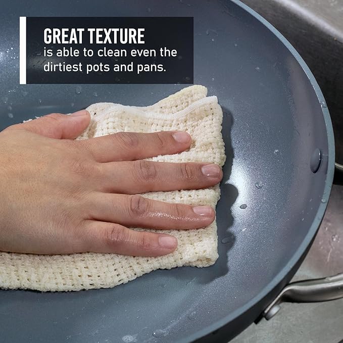 Dishcloth Variations (Goldenrod) Old Fashion 100% Cotton Dishcloths - Set of 4 Mixed Colors - 2 Goldenrod/2 Natural -11" x 11"