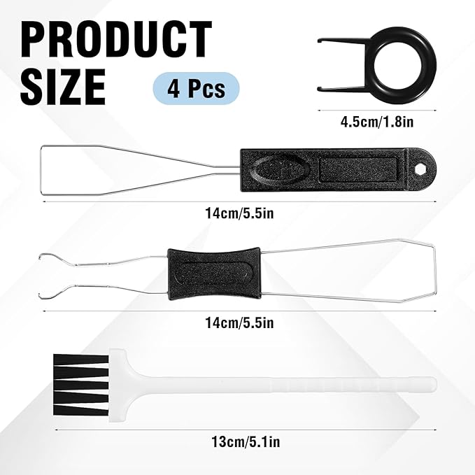 Bremorou Key Puller Set 4 Pcs Keyboard Cleaning Tools Kit Include Keycap Puller Switch Pullers IC Extractor Mini Cleaning Brush for Computer Motherboard Camera Small Space for Mechanical Keyboards