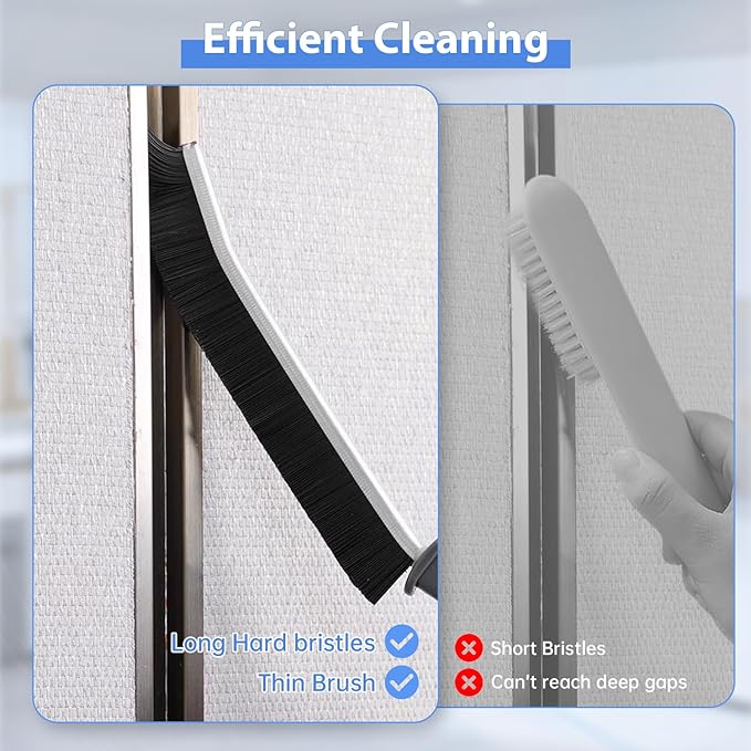 Crevice Cleaning Brush, Hard Bristle Multifunctional Cleaning Brush Tool, Gap Scrub Brush, Cleaning Tools for Narrow Gaps, Grout, Tile Seams, Window Tracks, Car Vents, 3PCS (6)