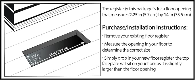 Decor Grates SPH214-NKL Floor Register, 2x14, Brushed Nickel Finish