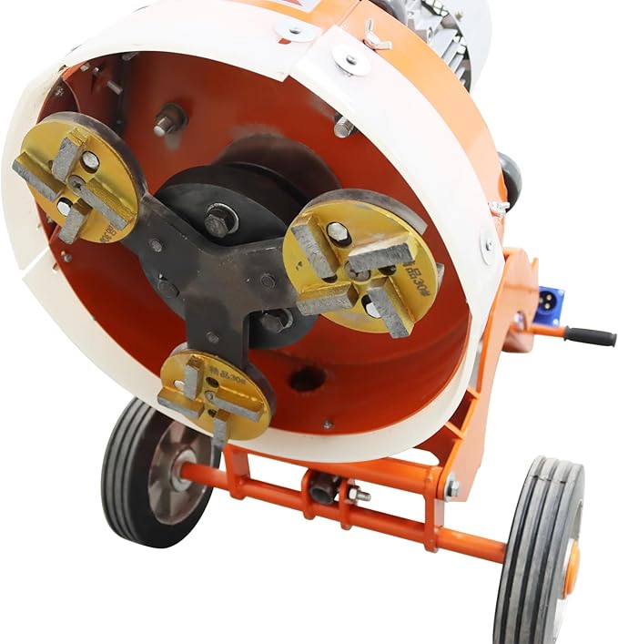 3KW Floor Grinding and Trimming Machine 1440RPM Concrete Floor Polisher with 3 Grinding Discs Foldable Arm Design Dustless Concrete Grinder for Terrazzo/Epoxy 220V 1-Phase