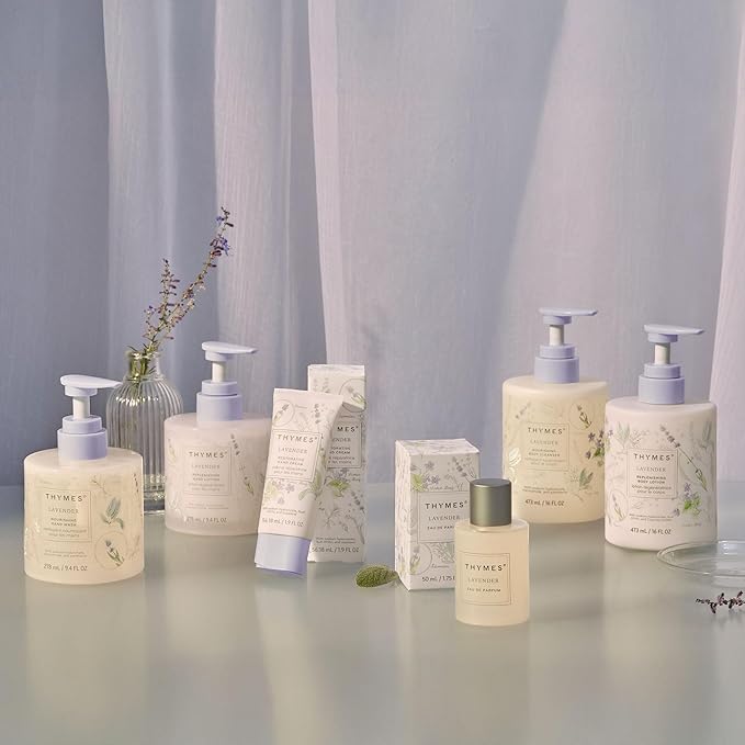 Thymes Nourishing Hand Wash - Liquid Hand Soap for Bathroom or Kitchen - Liquid Soap with Notes of Velvety Lavender, Warm Rosewood, Fresh Clary Sage, & Earthy Violet (Lavender, 9.4 fl oz)