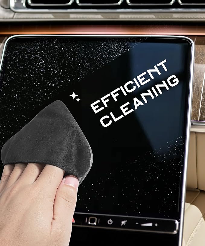 Car Screen Cleaner,Touch Screen Cleaner for Car,Car Accessories Car Screen Wipes,Foldable Car Screen Cleaner Cloth,Square Microfiber Auto Screen Cleaning Pad,Fit for Car Dashboard LCD Display