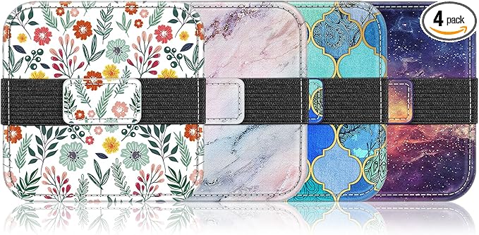 Fintie Screen Cleaning Pad, [4 Pack] Soft Cloth Wipes Screen Cleaner with Elastic Strap for iPad, iPhone, MacBook, Tablets, Laptop (Galaxy)