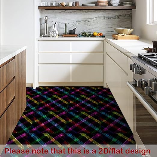 Nuxovilar Peel and Stick Vinyl Floor Tiles - 12x12 Inch Colorful Crisscross Pattern, 10 Pcs Self-Adhesive Flooring for Easy Install