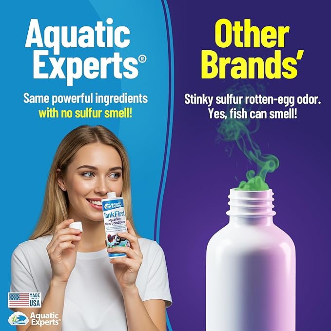 TankFirst Complete Aquarium Water Conditioner - Fish Water Conditioner, Instantly Removes Chlorine, Chloramines, and detoxifies Ammonia from Fish Tank (Value Pack, KloudAway)