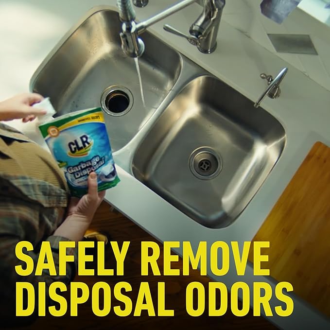 CLR Brands Garbage Disposal Cleaner and Deodorizer Pods, 20 Count, Fresh Scent, Foaming Drain Odor Eliminator, 5 Month Supply