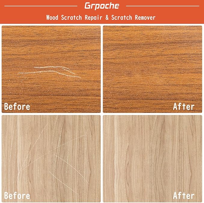 Wood Furniture Repair Kit, 12 Colors Wood Fillers Hardwood Laminate Floor Repair Kit Touch Up Paint Repair Scratch, Cracks, Stains, Discoloration for Furniture, Door, Cabinet, Floor, Table Surface