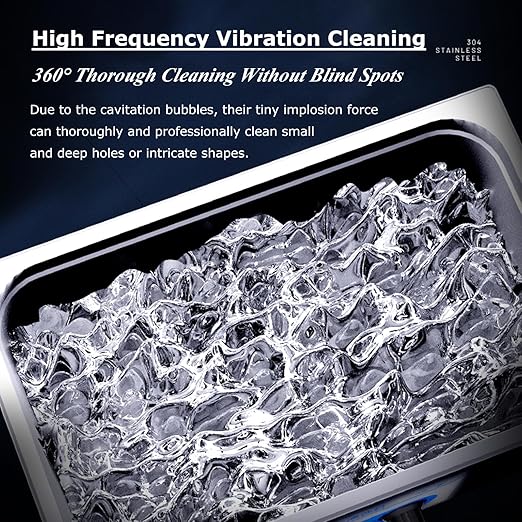22L Ultrasonic Cleaning Machine 40kHz Knob Control Heated Sonic Cleaner Machine for Carburetor Parts (Basket Included)
