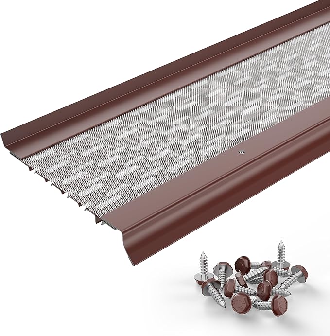Micromesh 5 inch Gutter Guards Leaf Protection, 1 Feet Sample Pack Scotch Red, Stainless Steel Mesh, Aluminum Gutter Covers, Contractor Grade Gutter Guard from Manufacturer
