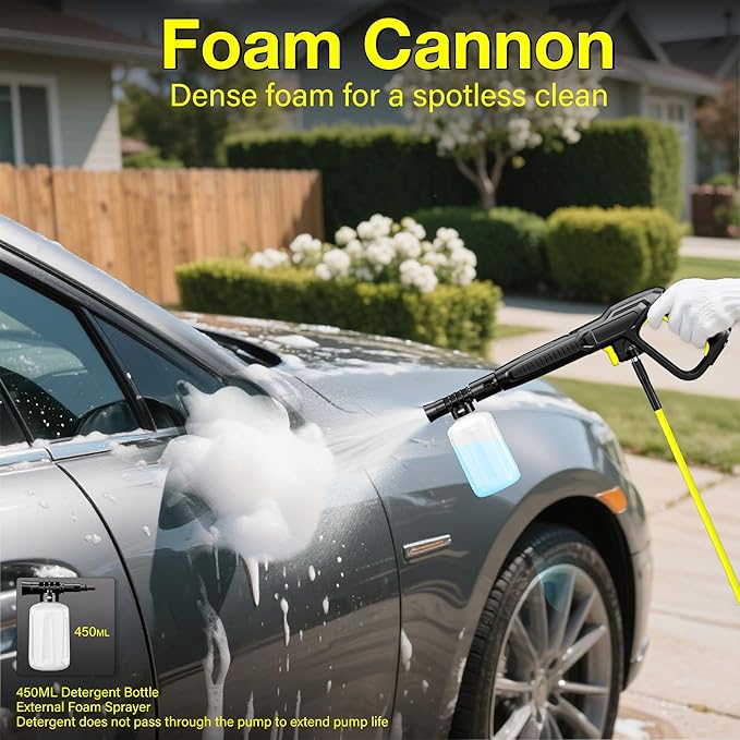 Electric Pressure Washer, 4200PSI 2.8GPM Power Washer with 4 Quick Connect Nozzles, High Pressure Cleaning Machine with Foam Cannon for Cars/Fences/Driveways/Patios/Home Cleaning