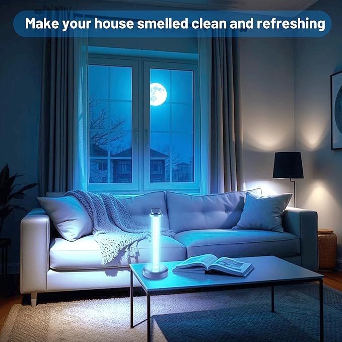38W UV Sanitizer Light, Portable Ultraviolet Light with 3-Gear Timer, 110V, 99.99% UVC O-Zone Lamp for Home, Office, Hotel, School and Large Spaces