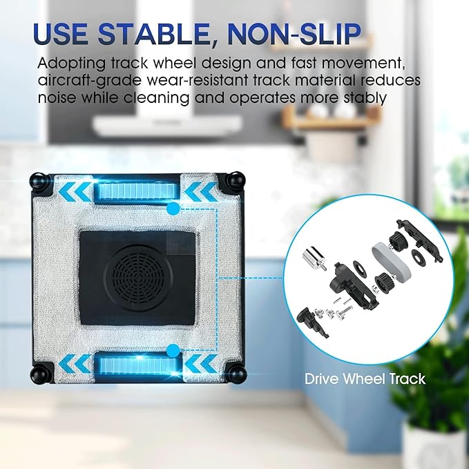 2026 New Window Cleaning Robot -Ultimate 6-Nozzle Precision Spray, 5600Pa Suction, Edge Detection & UPS Safety, automatic window cleaner,Perfect for Frameless/Frosted Glass High-Rise Windows