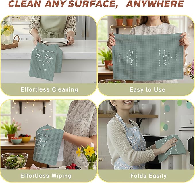 New Home Gift Kitchen Towels with Saying, Funny Decorative Hand Towel, Housewarming Gift Ideas for New Homeowners, Cute Funny Hand Towels Bathroom Kitchen 16x24 Inch-b03