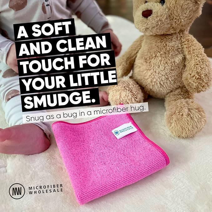 Gray Microfiber Cleaning Cloth - 12 Pack | Better Quality All Purpose Towels | Great for Messes in The Home | Clean, Dust, Polish | Soft, Absorbent, Durable | Wash 100s of Times