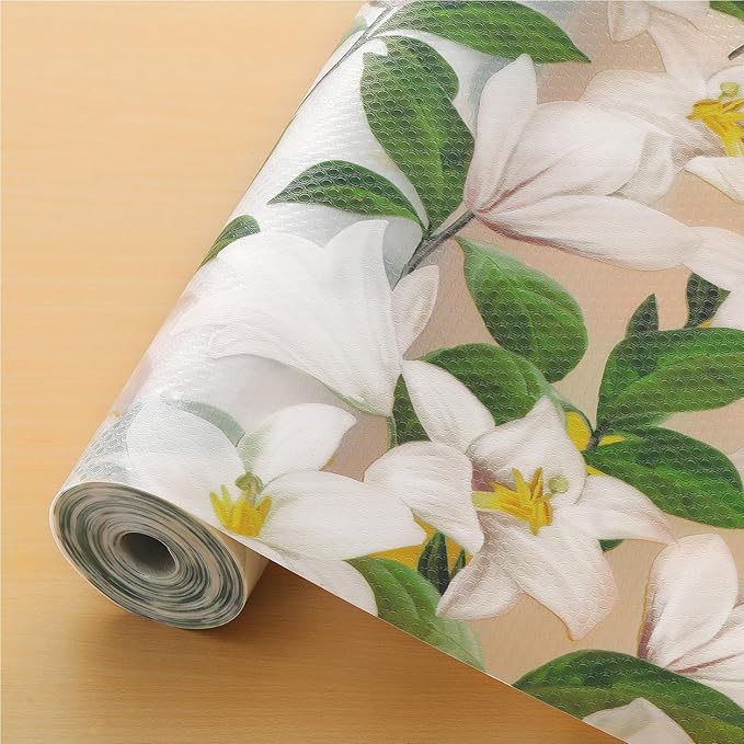 Cooyes Shelf Liner – Premium Non-Adhesive Cabinet & Drawer Liner for Kitchen – Waterproof Shelf Paper with Modern Pattern – Durable EVA Cabinet Mat – Easy to Cut （17.5" W x 360" L）
