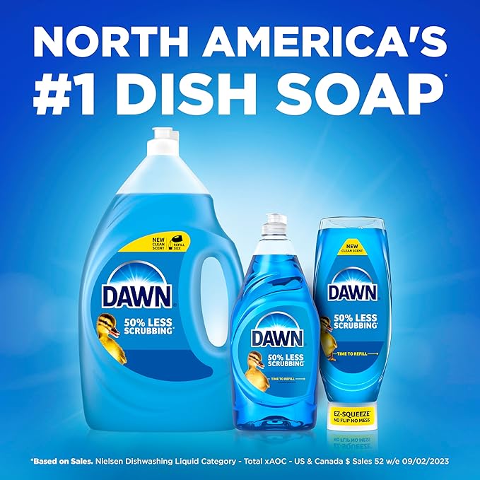 Dawn Ultra EZ-Squeeze Dish Soap, Dishwashing Liquid, Original, 22oz,(Pack of 6)