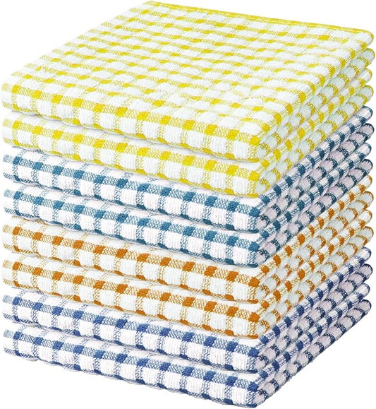 Nialnant 8 Pack Dish Cloths for Washing Dishes, 100% Cotton Reusable Cleaning Rag, Quick Drying Dish Towels for Kitchen-11 x 11 Inches