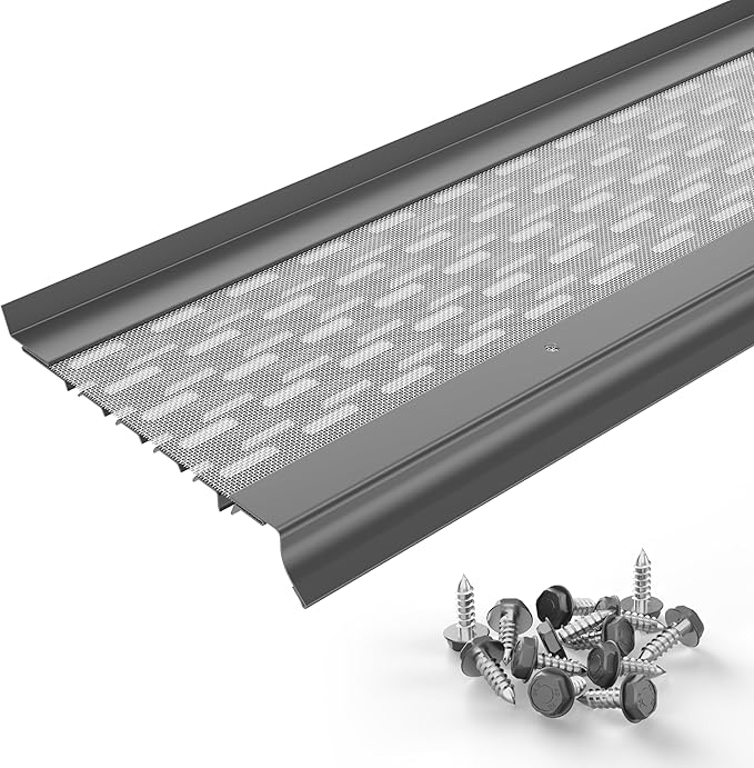 Micromesh 5 inch Gutter Guards Leaf Protection, 1 Feet Sample Pack Dark Gray, Stainless Steel Mesh, Aluminum Gutter Covers, Contractor Grade Gutter Guard from Manufacturer