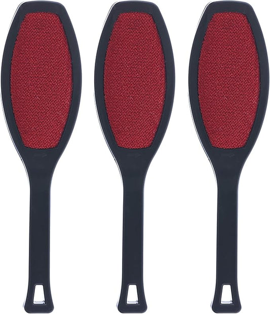 Superio Suede Lint Brush Magic Remover for Clothes, Double Sided Garment Brush, Soft Bristles, Portable Trap Tool Removes Pet Hair, Dust from Carpet, Hats, Wool Suit, Suede Couch, 3