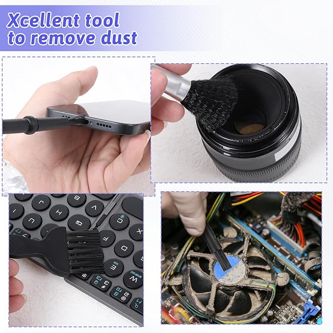 6 PCS Mini Keyboard Cleaning Brushes Kit, Small Keyboard Brush Nylon Anti Static Dusting Brush Electronics Cleaning Small Spaces, Keyboards Cleaner Brushes for Cleanings Computer Motherboard Camera