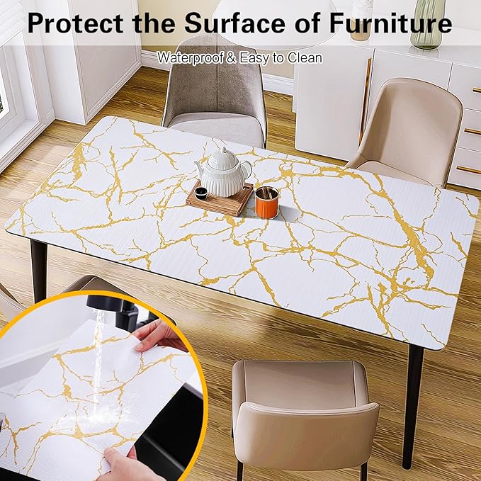 Drawer and Shelf Liner for Kitchen Cabinet,Non-Adhesive Cabinet Liner 12in x 20FT,Waterproof Shelf Paper Non-Slip Mats Cupboard Liners Contact Protect Dresser/Shelves/Table-Gold Marble