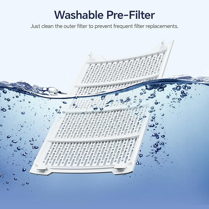 Air Purifiers for Home Large Room up to 2400 Ft², Double-Sided HEPA Air Purifier with Washable Pre-filter, Smart WiFi, PM 2.5 Air Quality Monitor, Fan Modo, for Pets Hair, Dust, Pollen, Smoke