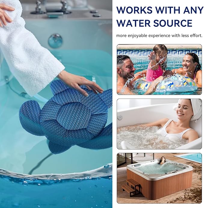2× Hot Tub Scum Absorber for Spa Hot Tub, Scum Turtle Hot Tub Cleaner Hot Tub Sponges to Soak up Oils, Hot Tub Scum Sponge- Keeps Your Hot Tub Water Clean and Clear