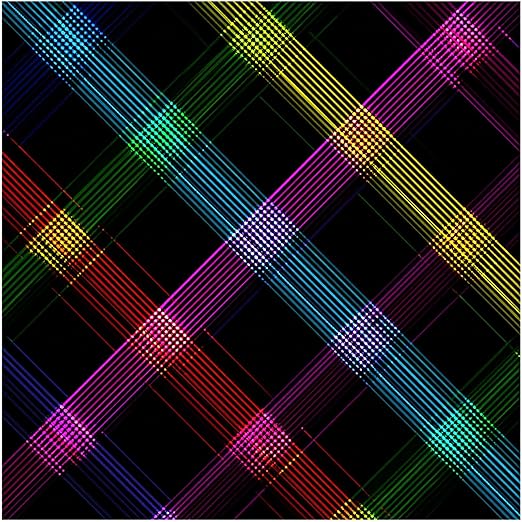 Nuxovilar Peel and Stick Vinyl Floor Tiles - 12x12 Inch Colorful Crisscross Pattern, 10 Pcs Self-Adhesive Flooring for Easy Install