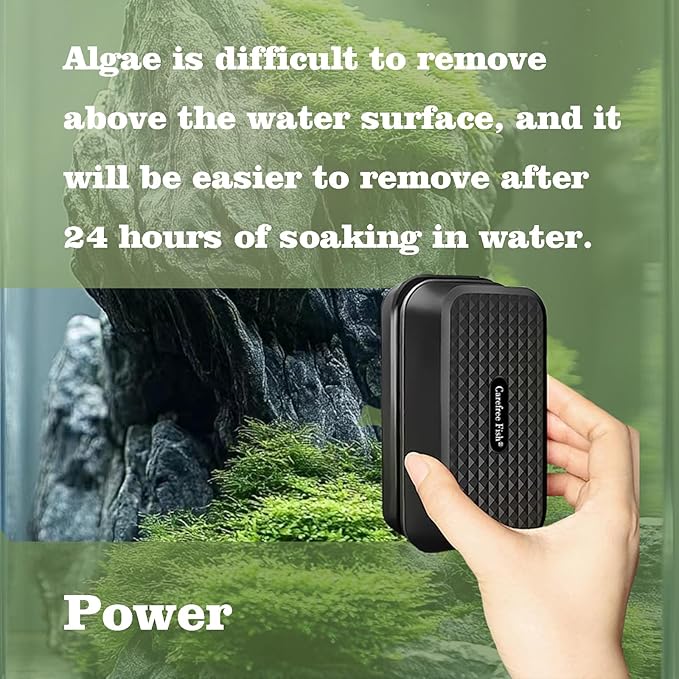 Carefree Fish Aquarium Super Strong Magnetic Cleaner for Glass Fish Tank Magnet Brush No Floating