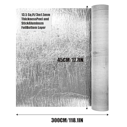 Luxury Thicken Wood Grain Peel and Stick Floor Tiles Self-Adhesive Vinyl Flooring Roll-DIY Easy for Wall and Floor,Hard Surface/Waterproof/Anti Slip (Light Gray Vinyl Flooring, 17.72 "W x 118" L)
