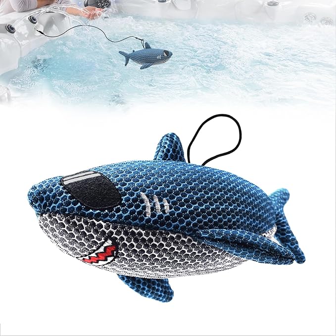Shark Hot Tub Scum Absorber Reusable Washable Hot Tub Sponge Scum Absorber for Spa Hot Tub Oil Scum Absorber Spa Accessories for Adults (1 Pack, Shark)