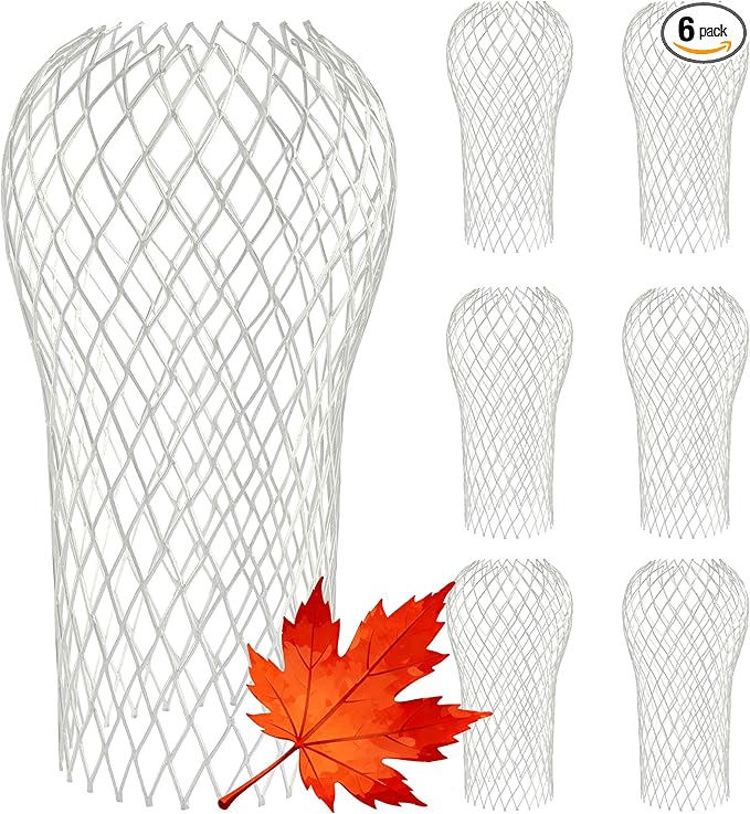 6 Pack Gutter Downspout Guards, OLULU Aluminum Leaf Filter,Gutter Downspout Screen Protector for Outdoor Rain System