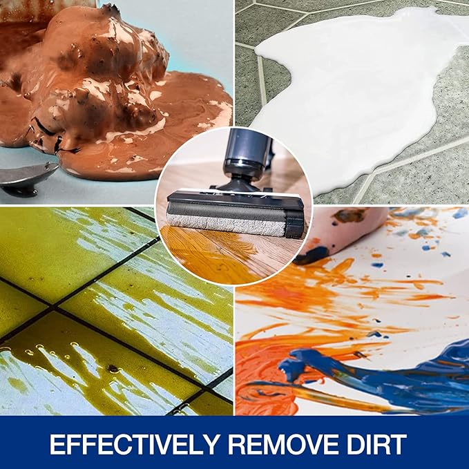 S5 Roller Brush and HEPA Vacuum Filter Replacement for Tineco Floor ONE S5, S5 Pro, S5 Pro 2, S5 Blue Smart Cordless Wet Dry Vacuum Cleaner Replacement Parts Include 2 HEPA Filters, 2 Brush Rollers