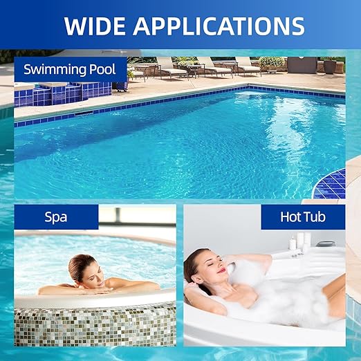 7 in 1 Accurate Pool & Spa Test Strips, 150-Count Hot Tub Test Strips | Lab Recommended | Water Chemical Testing Kit for Bromine, Chlorine, pH, Hardness, More, Fast & Easy Test Way
