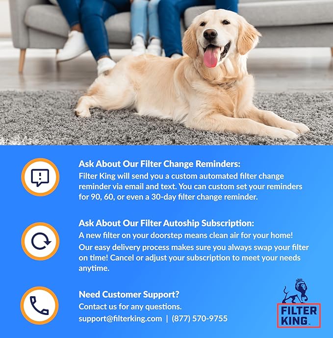 Filter King 7.5x47.5x1 Air Filter | 4-PACK | MERV 8 HVAC Pleated A/C Furnace Filters | MADE IN USA | Actual Size: 7.5 x 47.5 x .75"
