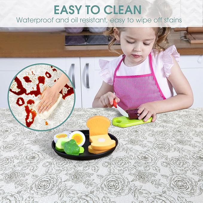 Drawer and Shelf Liner, Non-Slip Kitchen Cabinet Liners Non-Adhesive Thick Strong Grip Waterproof Washable Mats Protect Dresser Shelves Cupboard Bathroom Cabinets, Rose, 24 in X 30 FT