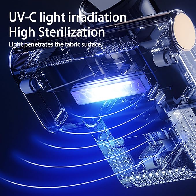 Mattress Vacuum Cleaner, 14Kpa Bed Vacuum Cleaner with 253.7nm UV-C Light, Versatile Wireless Handheld Vacuums with HEPA Filter and USB-C Charging Port for Bed, Sofa, Clothes, Crib